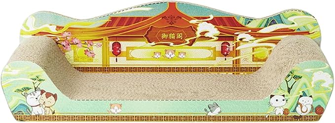 Cat Scratching Posts Cardboard Cat Scratching Bed Prevents Damage to Furniture Cardboard Living Room Sofa Scratching Board, 51cmx27cmx15cm