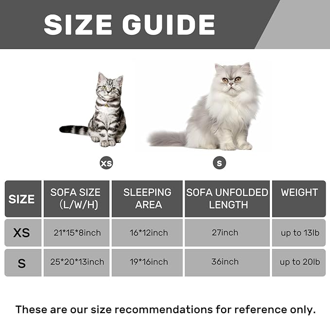 Hollypet Cat Bed Fluffy Plush Mutifuctional Double-Layer Soft Warming Kitty Pet Couch Orthopedic Nest Beds for Small Cats and Dogs, Khaki (21x15x8 inch, Recommend for Kittens or Pets Under 13lbs)