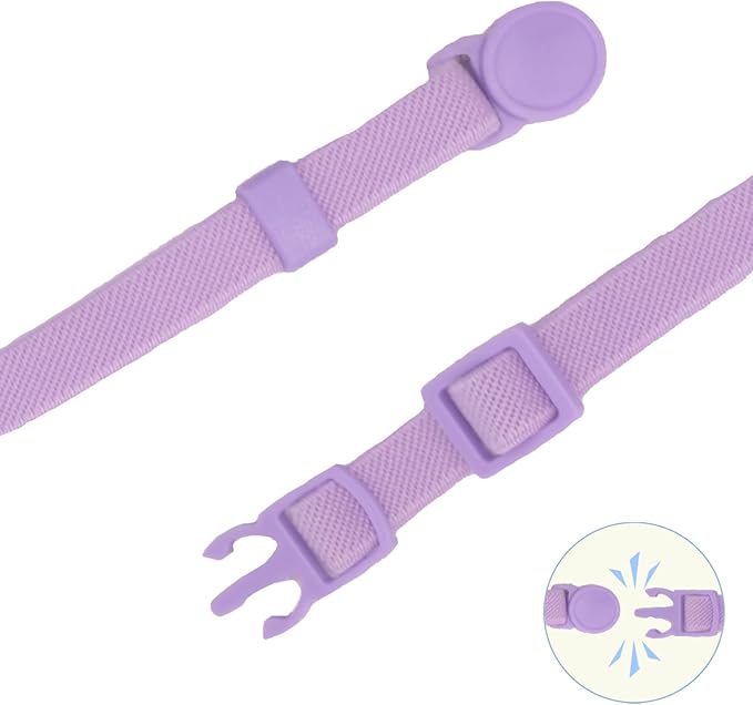 Umicclist Breakaway Cat Collar with Bell, Safety Buckle Kitten Collar, Elastic Strech Quick Release, Adjustable Lightweight Collars for Girl Boy Cats, Pet Supplies, Accessories, Gifts Purple