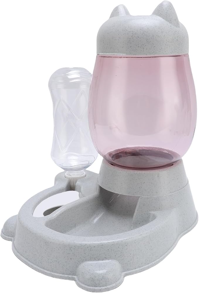 Dpofirs Integrated Automatic Feeder and Water Dispenser | Large Capacity AntiRollover Bowl Set with OneTouch Press for Home Pets