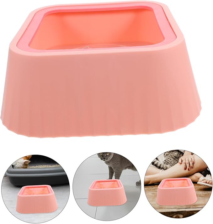 BESPORTBLE Cat Dog Water Bowl Floating Design Durable Material Keeps Pets Dry for Small Dogs and Cats Feeding
