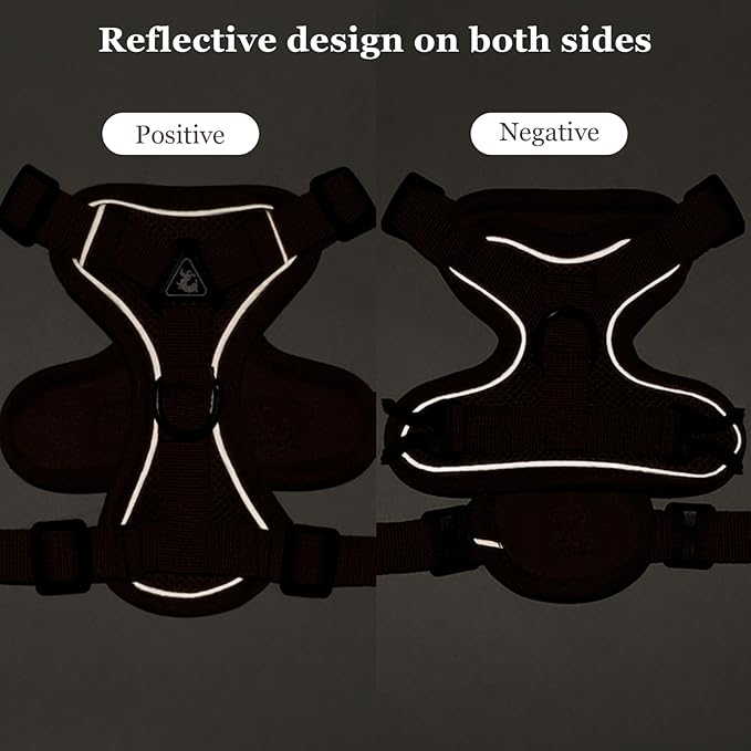 Wanheart Summer cat Chest Harness and Leash, Anti-Escape Adjustable Soft mesh cat Leash and Chest Harness Set for All Types of Cats cat Vests (Brown, S:3.3-6.6lb)
