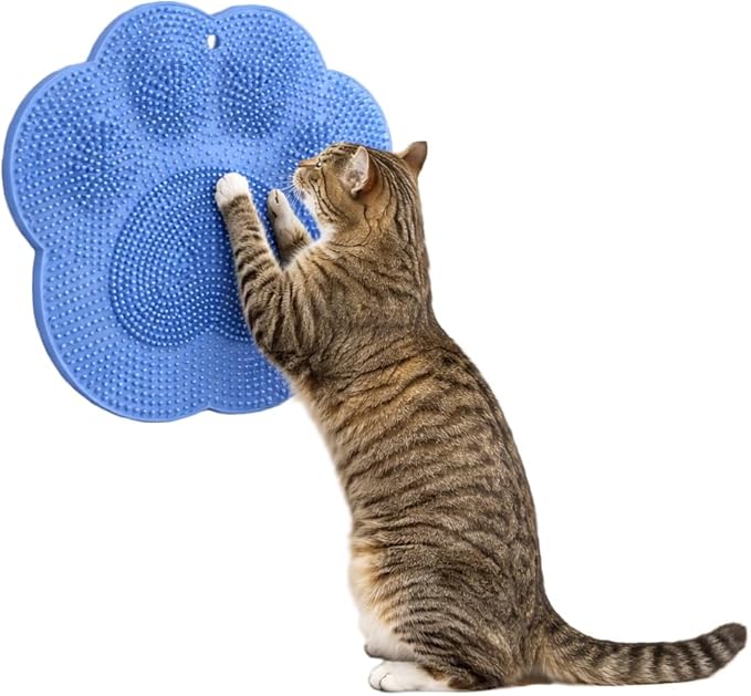 Wall Cat Scratcher, Silicone Cat Scratching Pad for Indoor Cats, Reusable Scratching Pad with Strong Suction Cups, Cat Scratching Wall Pad for Furniture Protection, Sofa Bed Scratch Mat