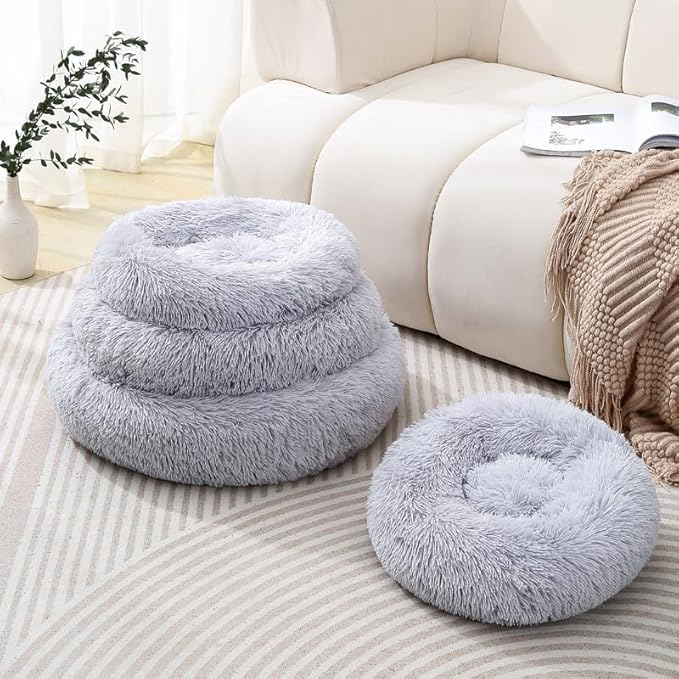 Donut Dog Bed Cat Beds for Indoor Cats Puppy Bed Small Dog Bed Warm Pet Bed Kitty Bed Bunny Bed Large Rabbit Bed for 5Kg