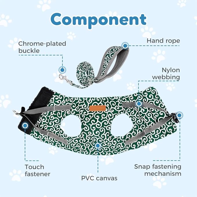 Cat Dogs Vest Harness and Leash Escape Proof, Soft Breathable Mesh and Comfortable Cat Harness and Leash Set, Anti Break Away Chest Strap Kitty Clothes for Travel Walking (Red, XS)