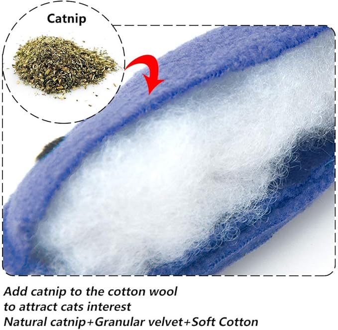 AWOOF Catnip Toys for Indoor Cats, 6 Pack Cat Chew Toys Plush Interactive Cat Kicker Toy for Indoor Kitten Exercise for All Breeds