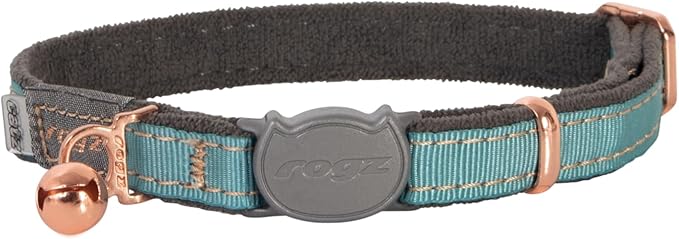 Rogz Urban Cat Safety Collar Small/Medium - Turquoise Moon