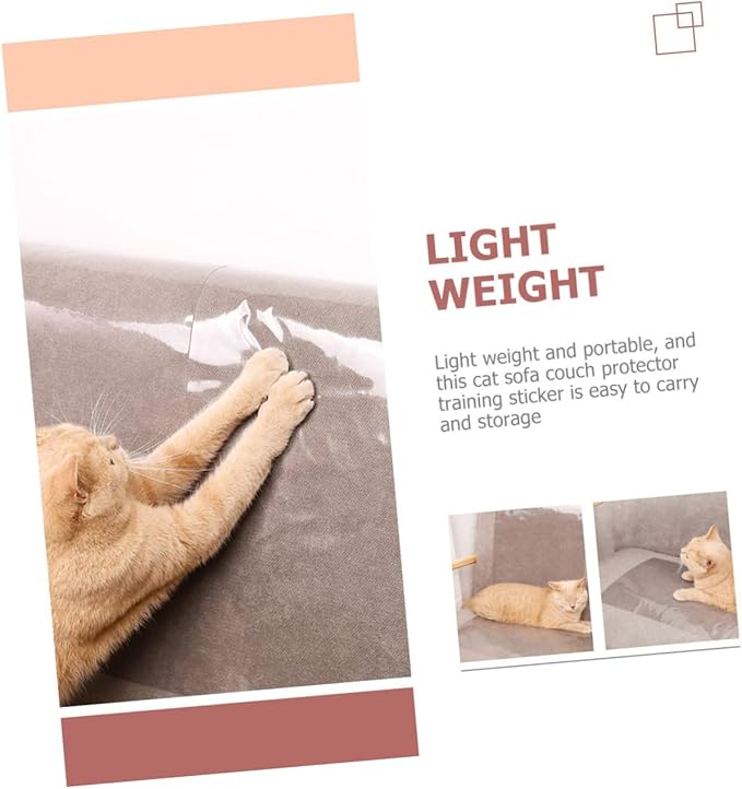 Toyvian 5pcs Cat Scratch Protector Patches Furniture for Cats Easy to Install Scratch Deterrent Stickers for Sofas Chairs and Beds Wear-Resistant Design