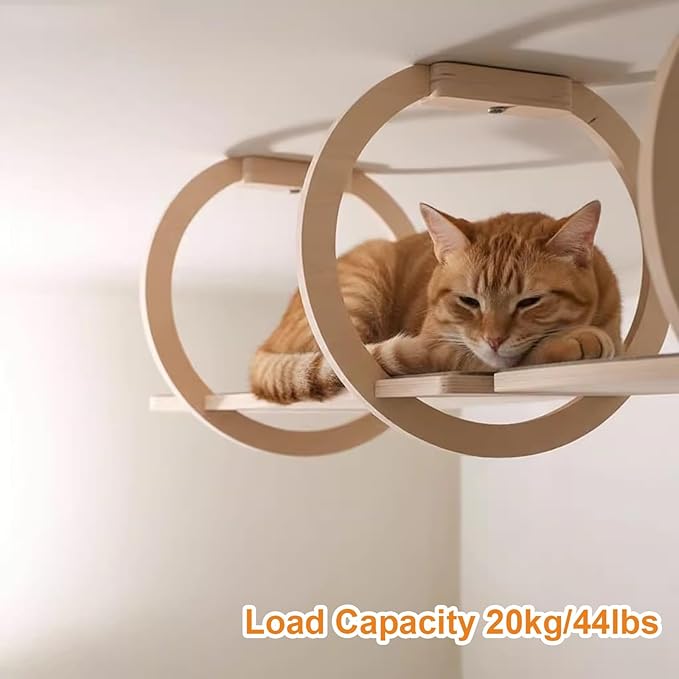 Wooden Cat Shelves for Wall, Cat Bridge, Sky Corridor, DIY Freedom Assembly, 2 Pcs