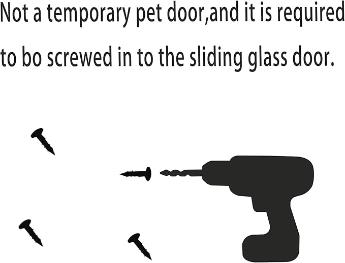 Cat Dog Door Insert for Sliding Patio Door - Sliding Glass Cat Door with Lockable Weather Proof Panel - Adjustable Height 76.38" to 81.1"