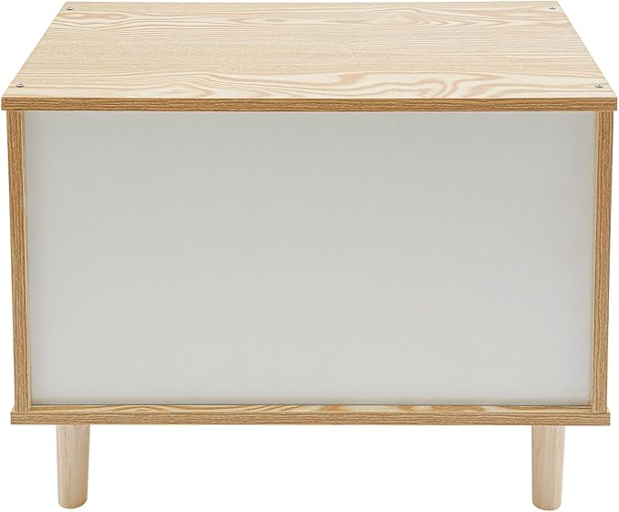 Solid Wood Cat House Nightstand, TV-Shaped Pet Bed with Peek-a-Hole, Modern Cat Furniture for Indoor Cats, Multi-Functional Bedside Table Load 165lb, 19.7" L x 11.4" W x 15.7" H