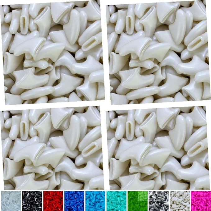 zetpo 80 pcs Cat Nail Caps | Cat Claw Covers | with Adhesives and Applicators (Pearl White, XS)