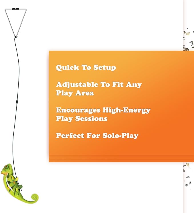 Meowijuana Jump 'n' Jamb Door Hanging Cat Toy | Chameleon | Refillable Interactive Catnip Toy | Promotes Play and Cat Health | Includes Potent Catnip Grown in North America