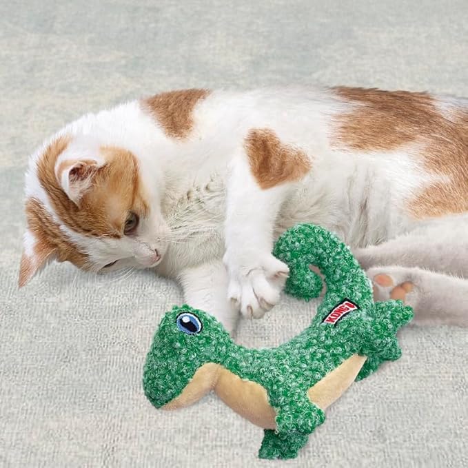 KONG Luvs Crinkle Textured Cat Toy Stuffed with Catnip (Mouse/Lizard Combo)