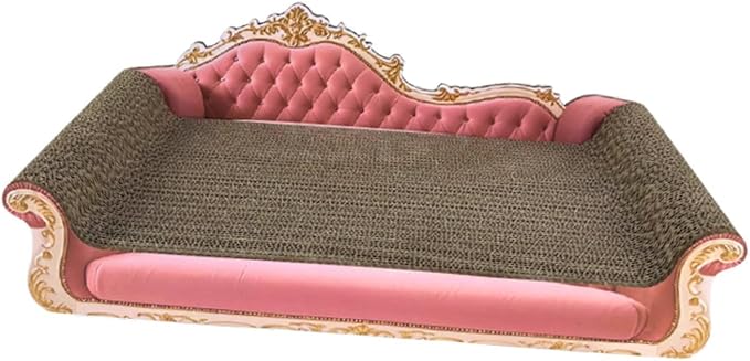 Cat Scratcher Sofa Bed Cat Scratching Board Home Furniture Protector Pet Bed Scratching Pad for Kitten Indoor Cats Playing, Pink