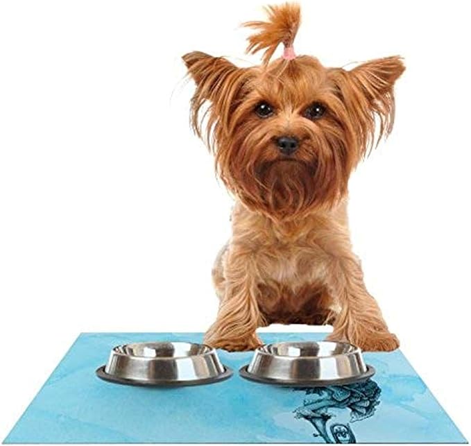 Graham Curran Turtle Tuba III Feeding Mat for Pet Bowl, 24 by 15-Inch