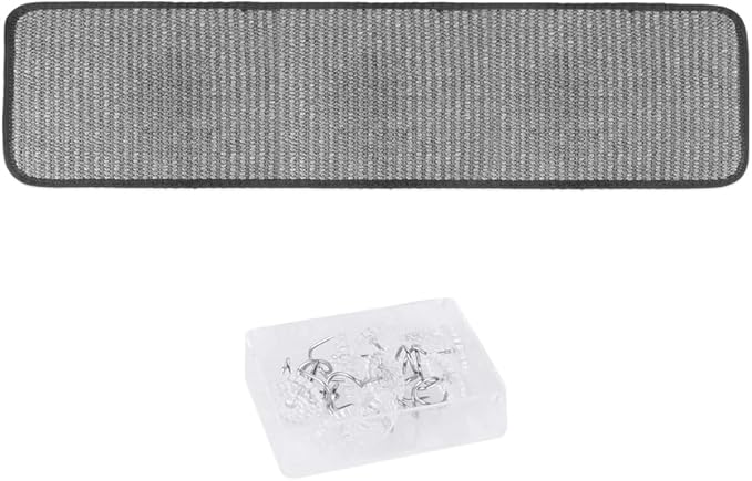 Natural Sisal Cat Scratching Pad Cat Scratch Furniture Protector Cat Scratcher Mat Sofa Bed Corner Protector Anti-Slip Cat Scratch Pads for Grinding Claws, Post Tree Ramp Cardboard (Gray-7.8 * 23.6”)