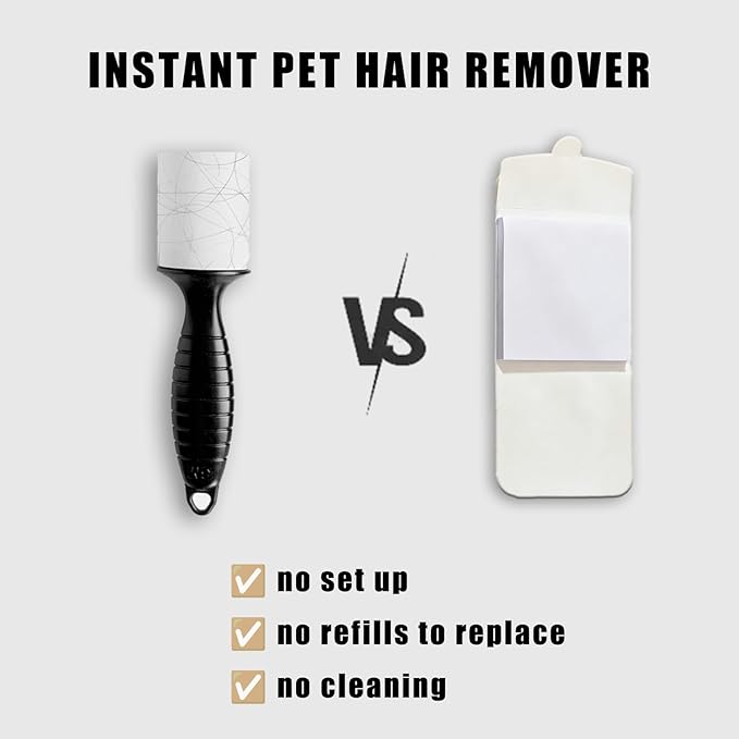 Pet Hair Remover Sheets, 50 Count Disposable Lint Remover, Mini Travel Size for Dog and Cat Hair, Lint & Dust Removal, Home & Car Cleaning