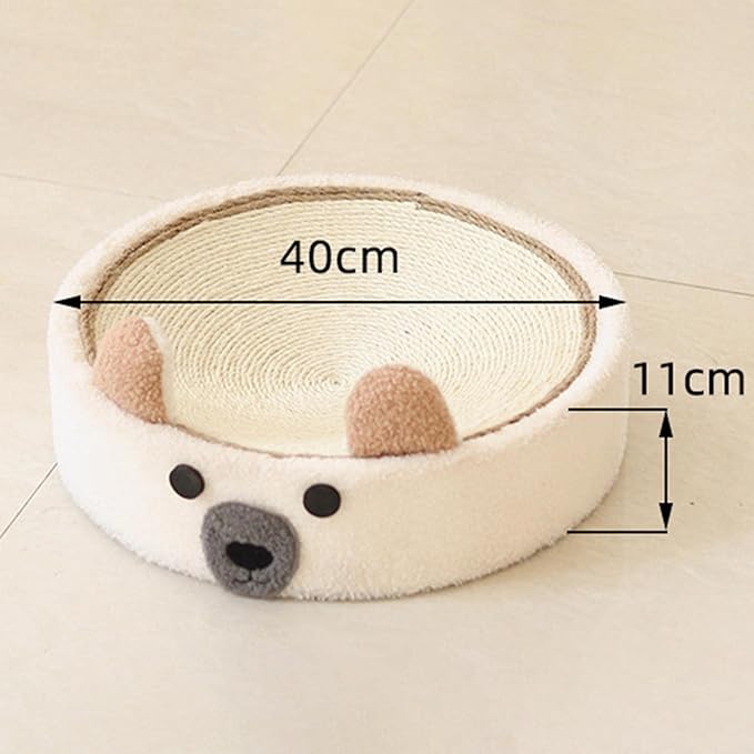 Baoblaze Cat Scratcher Bed Round Scratch Pad Furniture Protection Training Toy