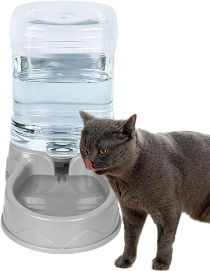 Large Capacity Pet Drinking Dispenser - Automatic Cat Dog Feeder, Bowl | Watering Station for Small Medium Puppy Kitten Animals, Spill Resistant Household Indoor Supply
