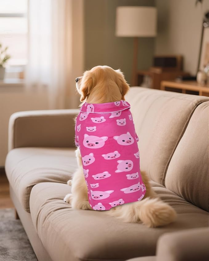 CuteBone Two-Leg Velvet Pet Pajamas Girl Dog Clothes - Soft, Cozy, and Stretchy Boy Pjs for Medium, Large Dogs and Cats Winter Sleepwear Apparel LTP02XXL