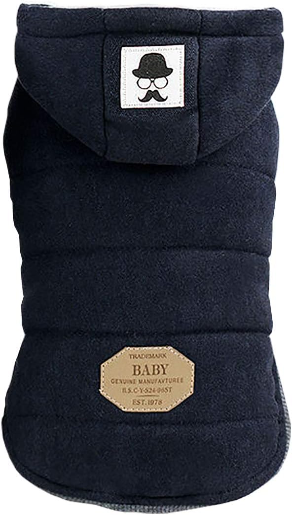 Rdc Pet Hoodie - Warm Dog & Cat Cozy Jacket for Small Dogs & Medium Cats (L, B-Black)