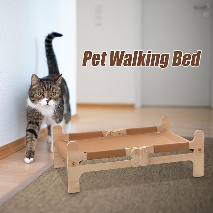 Cat Bed - Portable Pet Sleeping Cot, Raised Cat Furniture, Indoor Outdoor Pet Resting Accessory | Patio Beach Garden Lawn for Patio Beach Garden Lawn