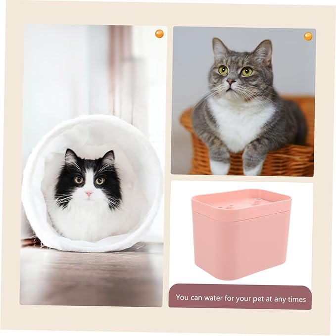 Automatic Cat Water Fountain Pink Dog Drinking Fountain with Mute Pump Portable Pet Water Dispenser for Cats and Kittens Easy to with Fun Flower Shape Outlet