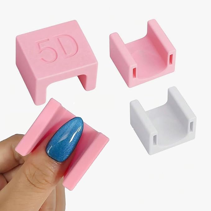 5D Nail Magnet Tool for Cat Eye Gel Polish - Strong Magnet, Non-Slip Finger Stand, Beginner Friendly Manicure Tool for DIY Home & Salon Use (NAT281-Pink)