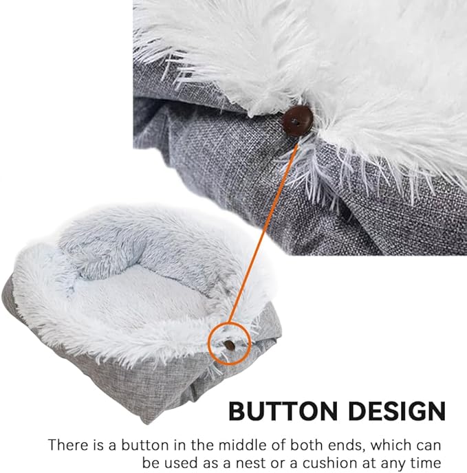 FAMILY'S BACKYARD Cat Bed for Indoor Cats,Foldable, Dual-Style Warm Pet Bed, Suitable for Individual Cats and Small Dogs.Dog beds for Small Dogs，Size:23.62 * 19.69 * 1.18inch.