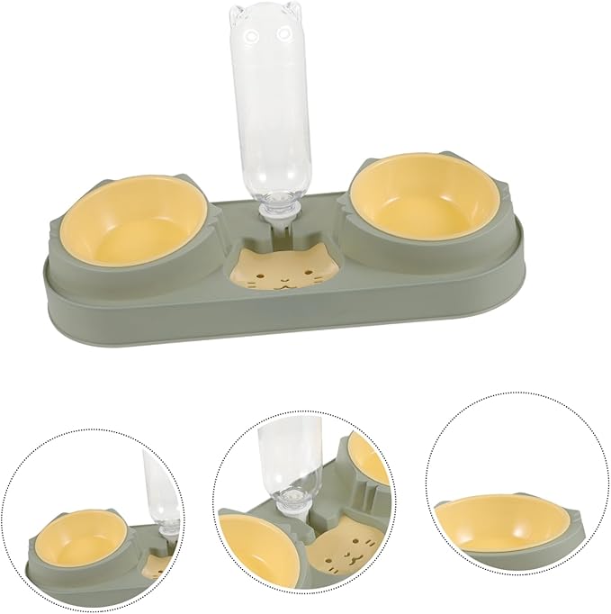 Automatic Pet Feeder Dog Food Dispenser Portable Water Bowl Bite-Resistant Compact Style
