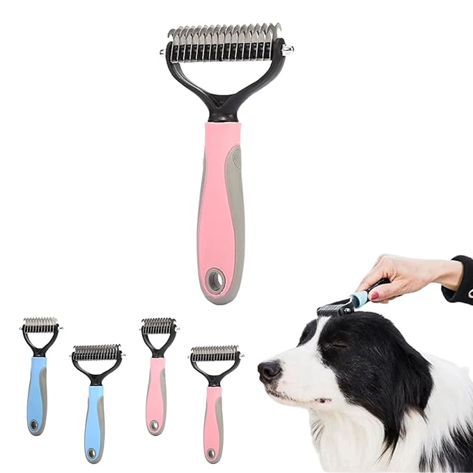 Vivanchor Pet Pro, Pet Pro Grooming Tool, Grooming Brush, Deshedding Combfor Cats, Deshedding Comb for Cats, Self-Cleaning Undercoat Depilatory Tool