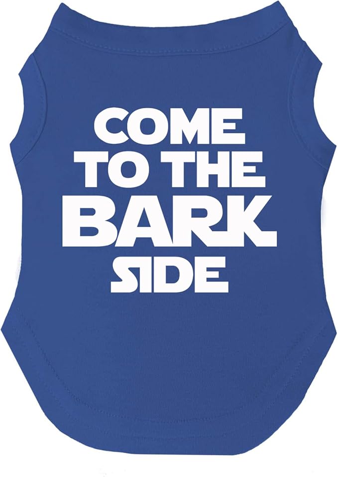 Come to The Bark Side Dog Tee Shirt | Sleeveless | Sizes for Puppies, Toys and Large Breeds (Royal Blue, 3X-Large 104)