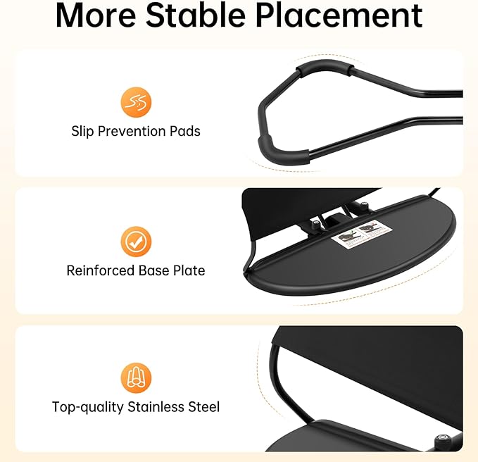 Pet Rocking Chair Solid Color Breathable Dog Bed Chair Portable Foldable Dog Cat Chair for Small Pets Weighing Less Than 33.07 lbs, 3 Levels Adjustable Height, Washable&Removable (Black)