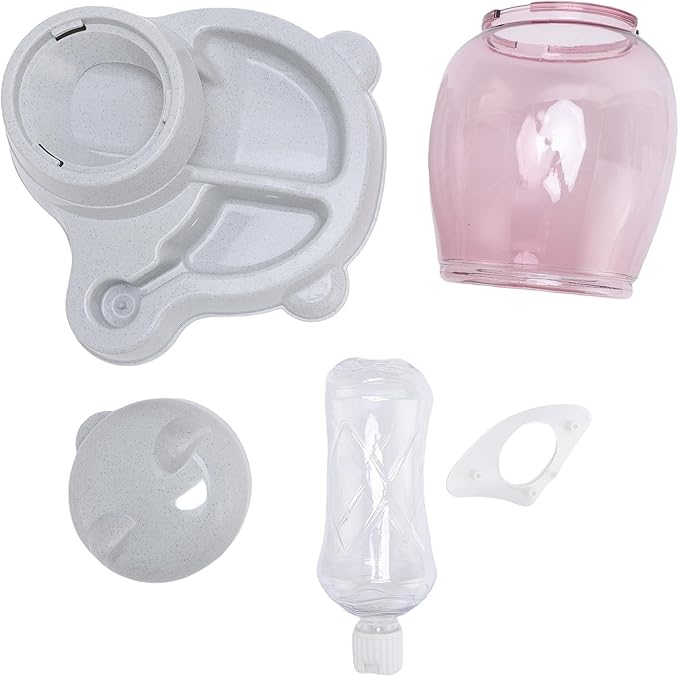 Zunate Automatic Pet Feeder and Water Dispenser Combo, Large Capacity AntiSpill Bowl with OneTouch Press for Cats and Dogs