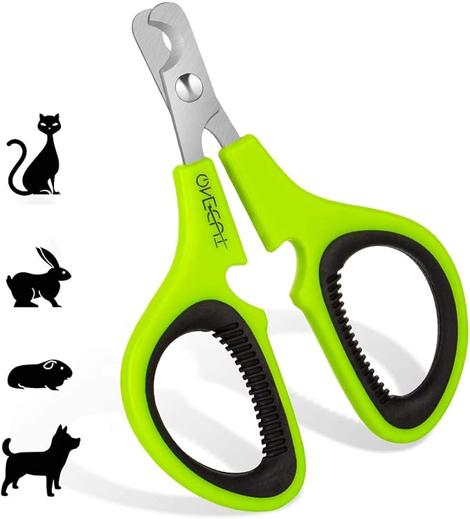 Pet Nail Clippers, Update Version Cat & Kitten Claw Nail Clippers for Trimming, Professional Pet Nail Clippers Best for a Cat, Puppy,Rabbit, Kitten & Small Dog,Sharp & Safe (Green)