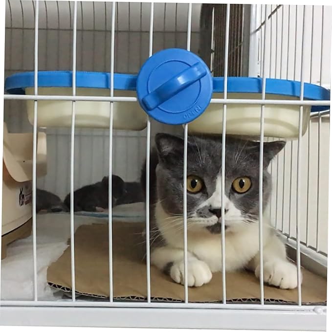 Sosoport 1pc Hanging Pet Double Bowls Dual Feeder for Cats and Dogs Convenient Design for Easy Feeding and Watering for Cage Use