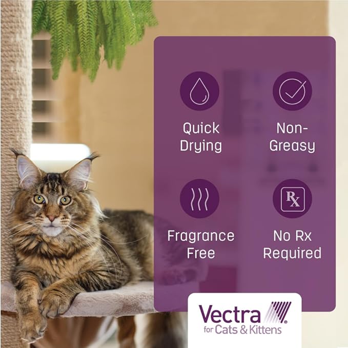 Vectra for Cats Flea Treatment & Prevention for Large Cats (Over 9 lbs.) 6-Month Supply