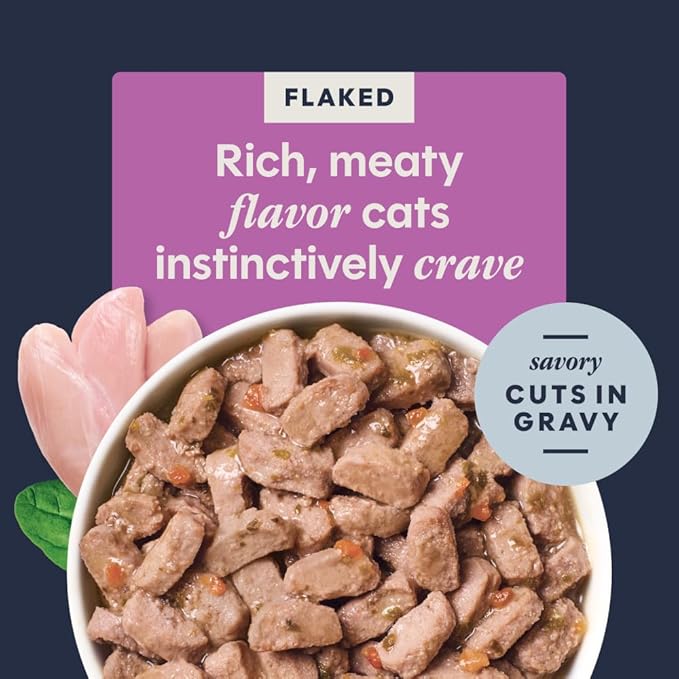 Instinct Flaked Entrees in Gravy, Wet Canned Cat Food, Grain-Free - Rabbit, 3 oz. Cans (Pack of 24)