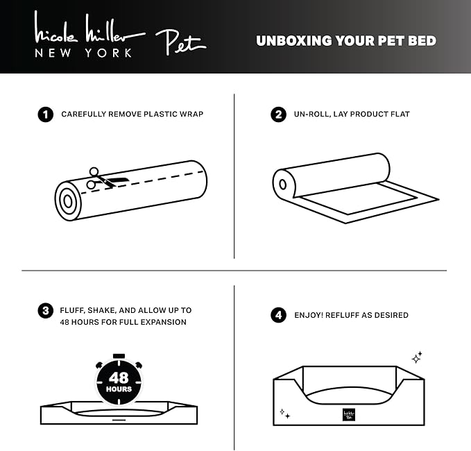 Nicole Miller NEW YORK PET Mod Damask Plushy Bolster Pet Bed, Cozy & Calming, Non-Slip Bottom, Machine Washable Cover, Taupe, Large 35"x28"x8"