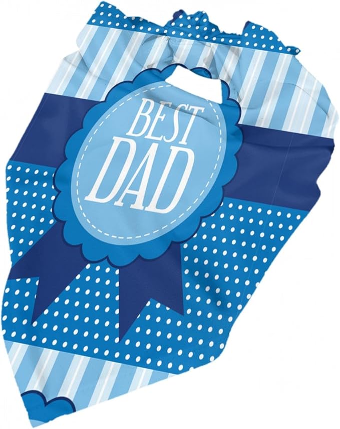 Happy Father's Day Dog Bandana Adjustable Reversible Triangle Dog Scarf Scarves Pet Bibs Costume Accessory Decor for Cats