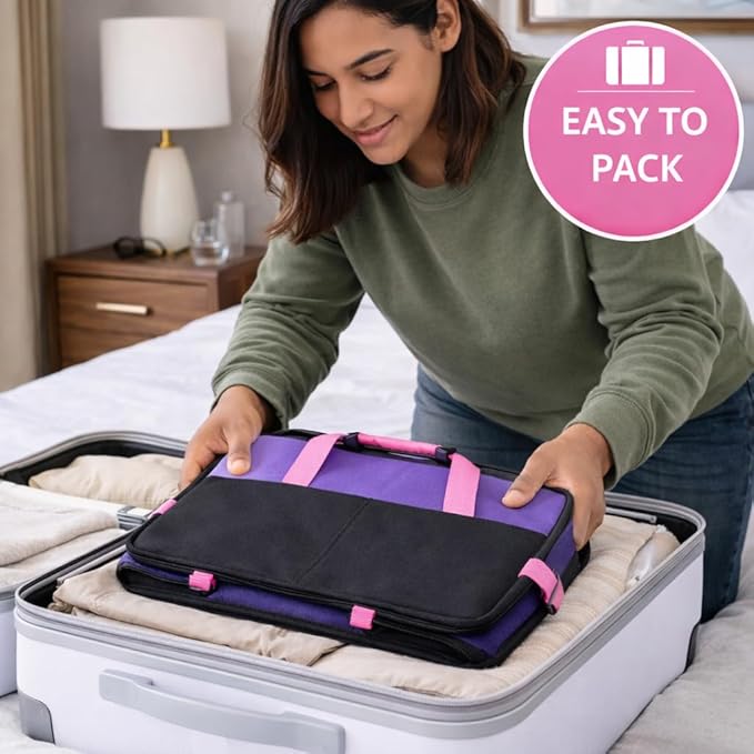 Pet Life ® 'Travel-Nest' Innovative Portable Travel Folding or Collapsible Cat and Dog Bed with Carrying Handle