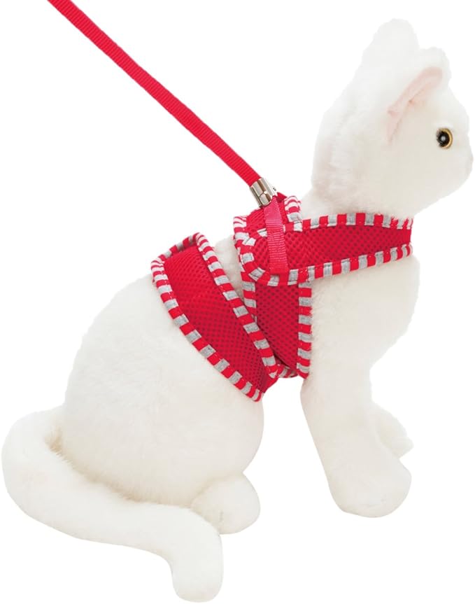 Petio Cat Harness, Anycat Harness, Striped, Red, Size S
