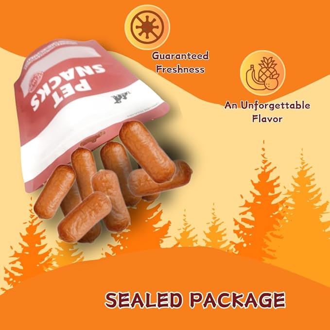 All-Natural Dog Treats, Hearty Beef Sausage Links for a Healthy Snack, A Grain-Free and High-Protein Choice for Your Best Friend(14.11 Ounce(Pack of 1))
