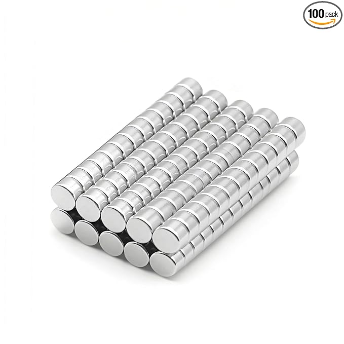 100pcs 4×3mm Round Mini Magnets for Acrylic Nail Clippers, Multi-Use Neodymium Magnet for Measuring Artificial Nail Length, Cat Eye Nail Art, Fridge Magnets, Crafts, Office Supplies