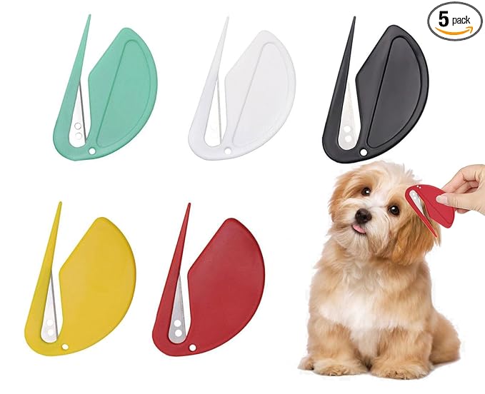 Pet Knotting Comb for Dogs and Cats, Dog Dematting Comb for Long Hair, Pet Hair Removal Tool, Safe and Gentle Knot Remover for Matted Fur, Grooming Comb for Dog and Cat, Easy to Use, Lightweight 5 Pcs