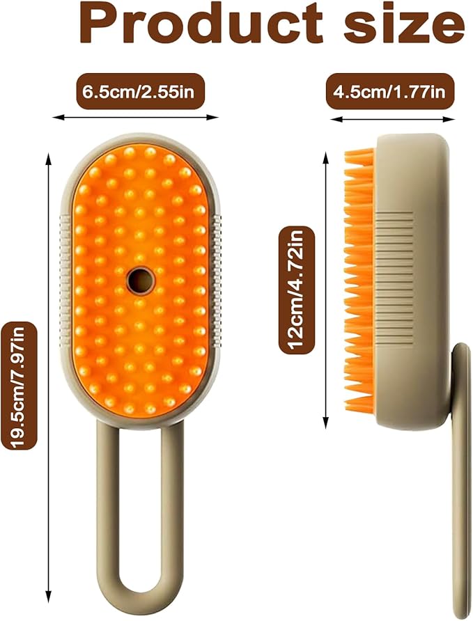 Cat Steam Brush for Shedding, 2026 New 4 in 1 Rechargeable Steam Pet Brushes for Cats & Dogs, Indoor Anti-static Pets Brush for Massage, Cleaning, Shedding & Combing Hair (Beige)