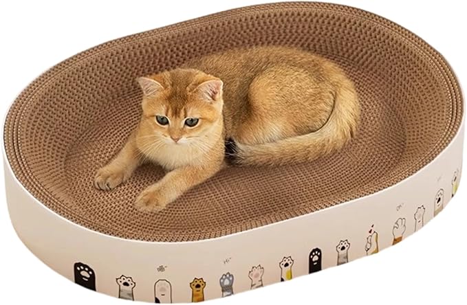 Cat Scratching Board - Interactive Resting Toy Bed - Cat Scratch Board | for Indoor Floor Furniture Protection Sleep Enrichment Play