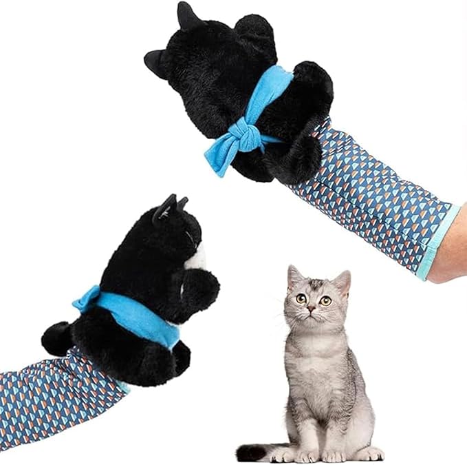 Cat Wrestling Glove Toy - Padded Interactive Play Glove for Cats, Durable Bite Resistant Hand Toy for Feline Fun, Gift for Cat Parents