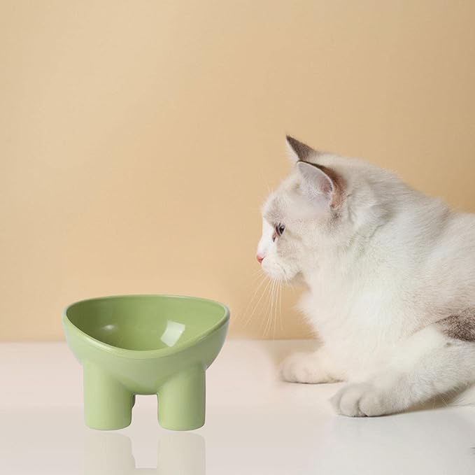 Cat Food Bowl, Cat Bowl, Hassle Food Bowl, Non Bowl for Food and Water, Green